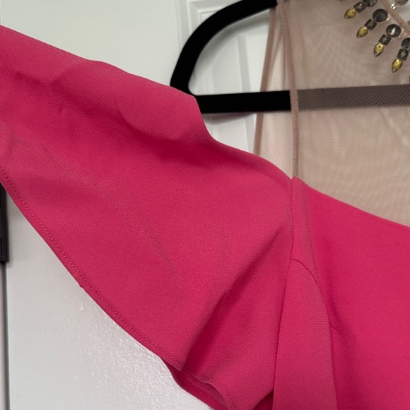 Pink Ruffle Sleeve Dress - Picture 4 of 8